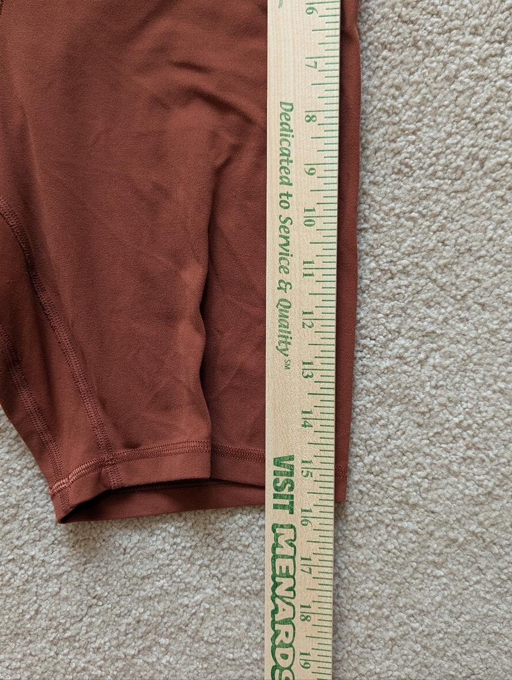 Lululemon Women's Yoga Align High-Rise 7" Dark Terracotta Shorts Sz 8 - Picture 5 of 8